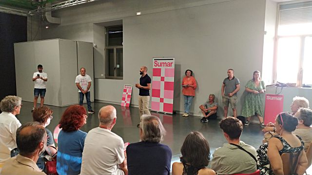 Los partidos políticos en Segovia aceleran a una semana de las Elecciones Generales 4 Intervención de César Martín en el encuentro de Sumar.