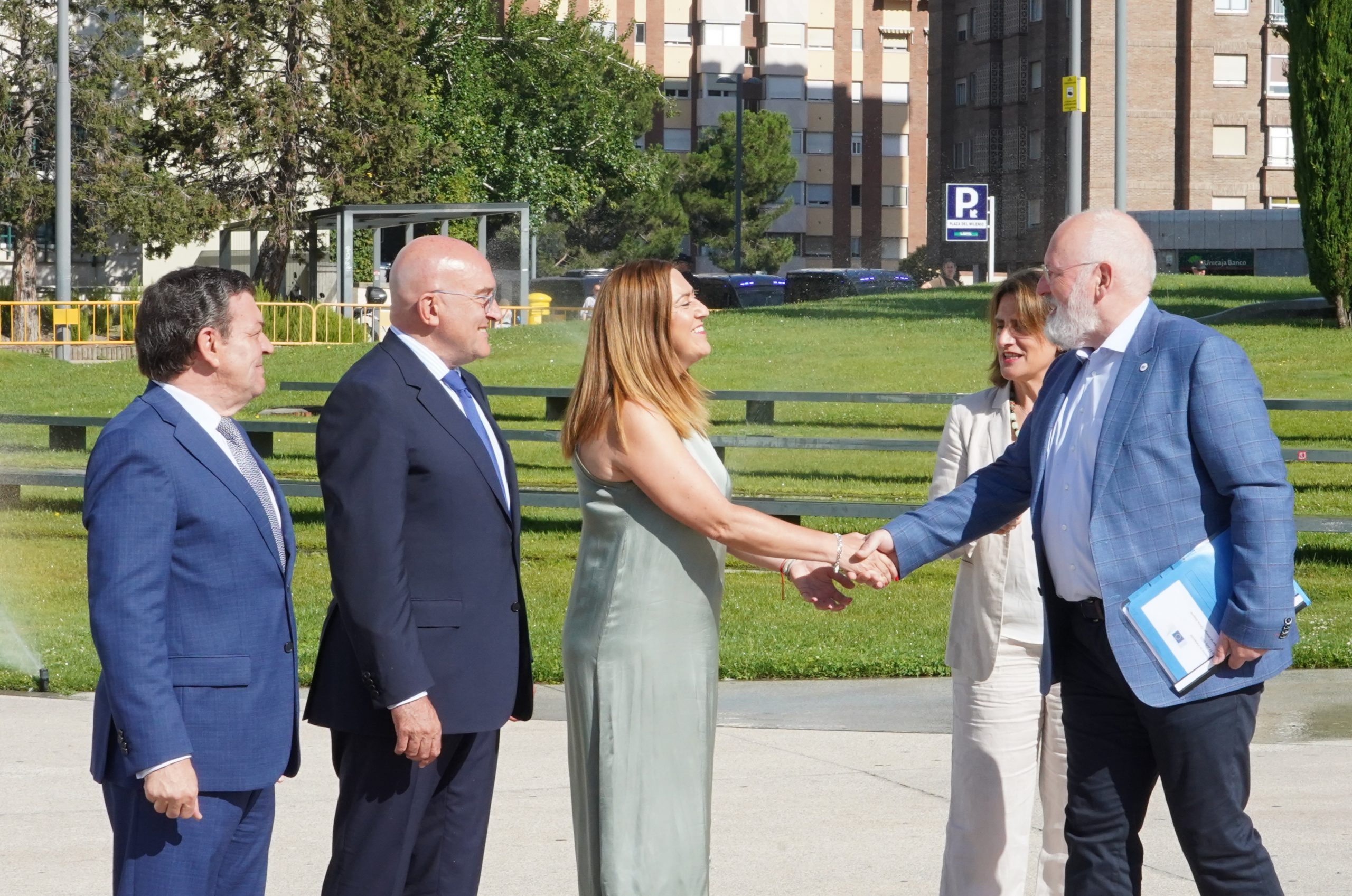 Encuentro de ayer con el vicepresidente ejecutivo de la CE para el Pacto Verde, Frans Timmermans. / Miriam Chacón