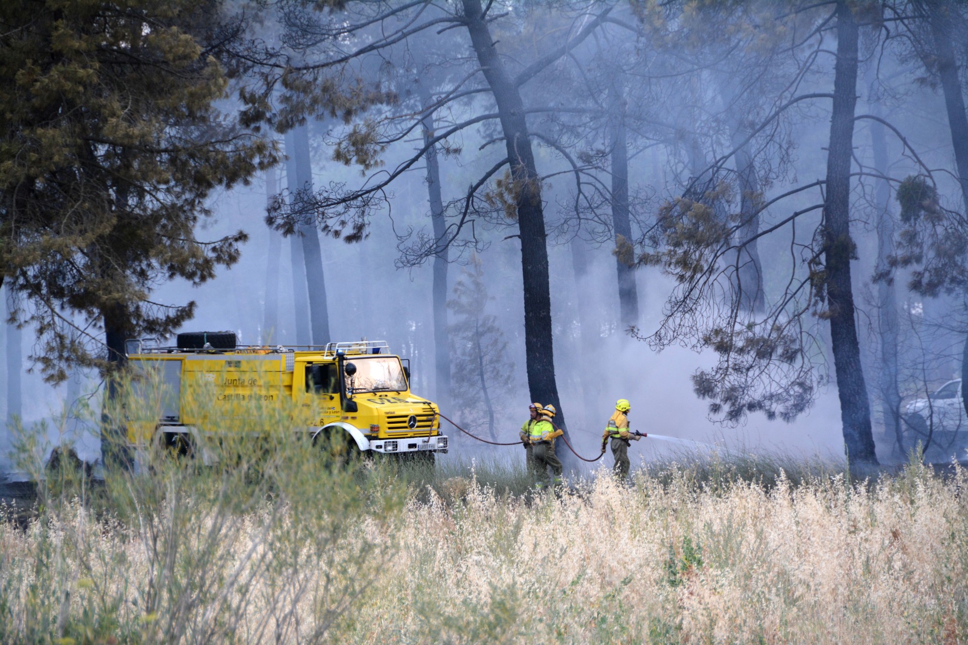 Incendio en Coca. / AMADOR MARUGÁN