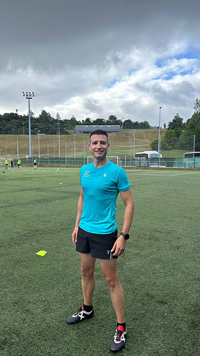 Germán Cid Camacho, durante la concentración que en los primeros días del mes de agosto realizaron los árbitros en Oviedo./ EL ADELANTADO