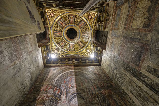 Obras de restauración del camarín del Santuario de Nuestra Señora de La Fuencisla.