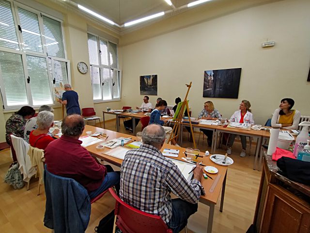 Un curso de pintura organizado por la Fundación Torreón de Lozoya.
