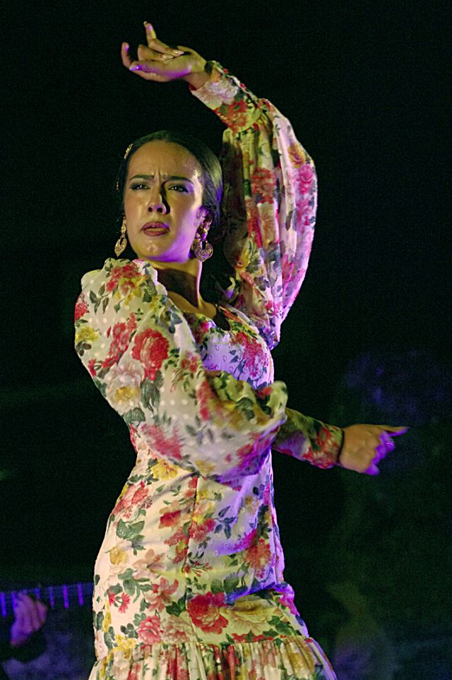 Lucía ‘La Flaca’, durante la actuación. / José Ignacio