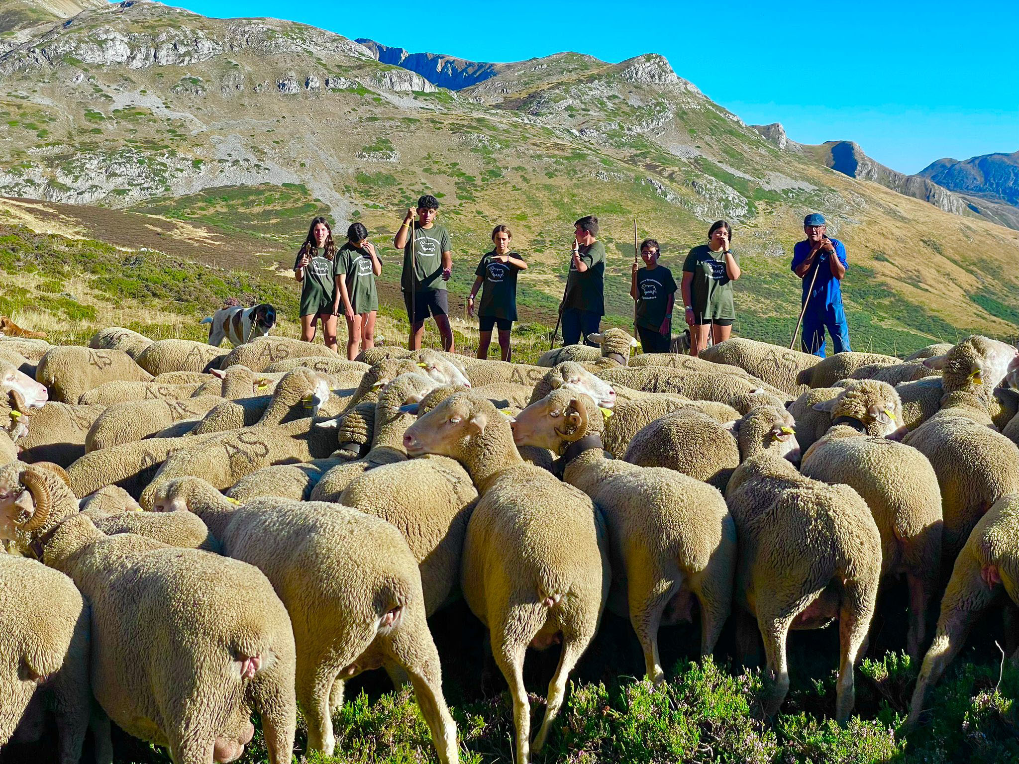Algunos de los participantes posan en La Cueta de Babia, León.  / Gabriel Sánchez