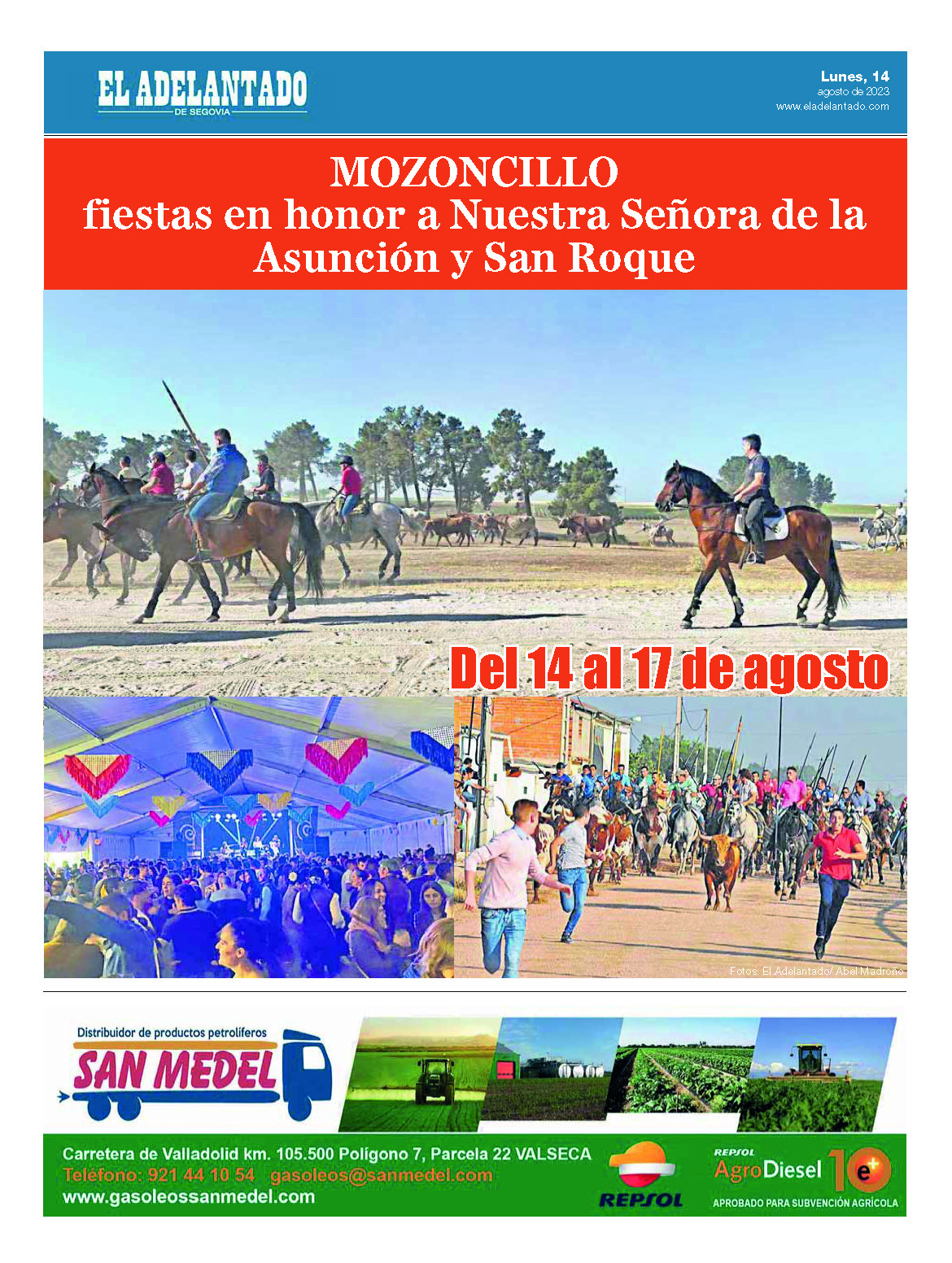 Portada fiestas de Mozoncillo 2023