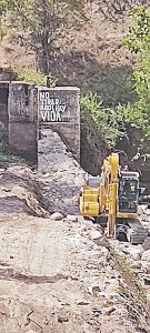 Demolición de la presa de la Mesa.