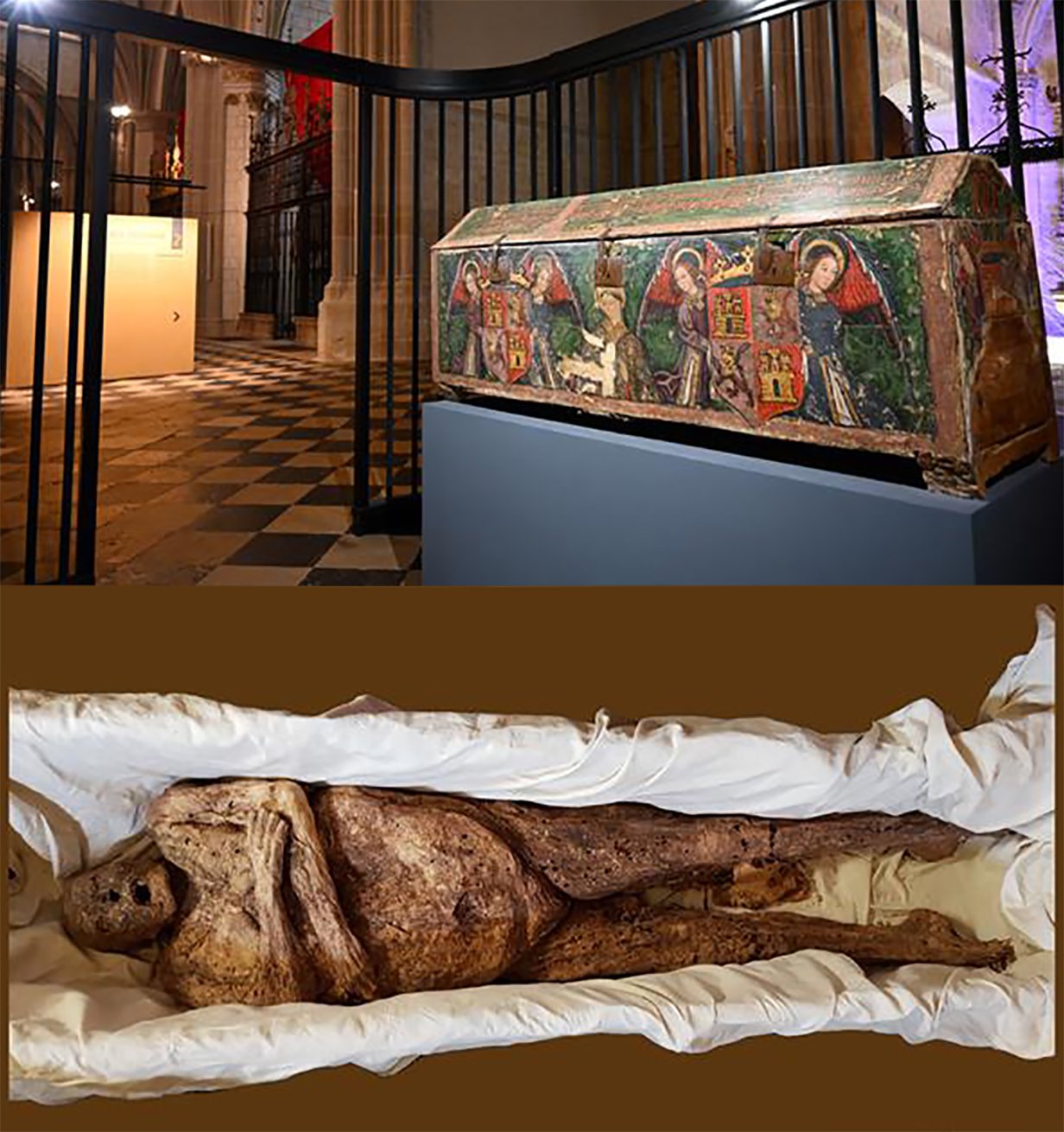 Sarcófago y momia de Doña Urraca. / Antonio Rubio