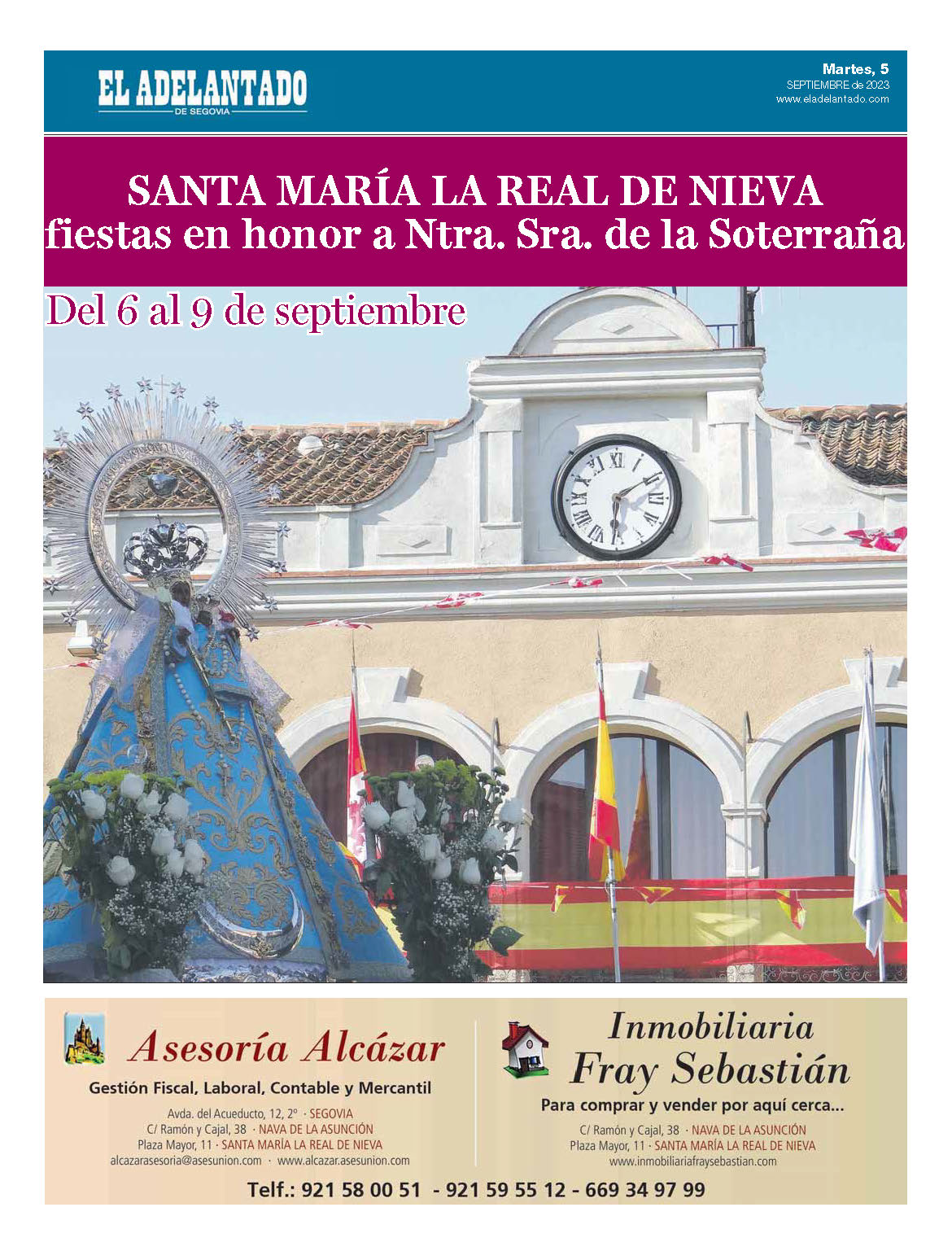 Portada Fiestas en Santa María Real Nieva