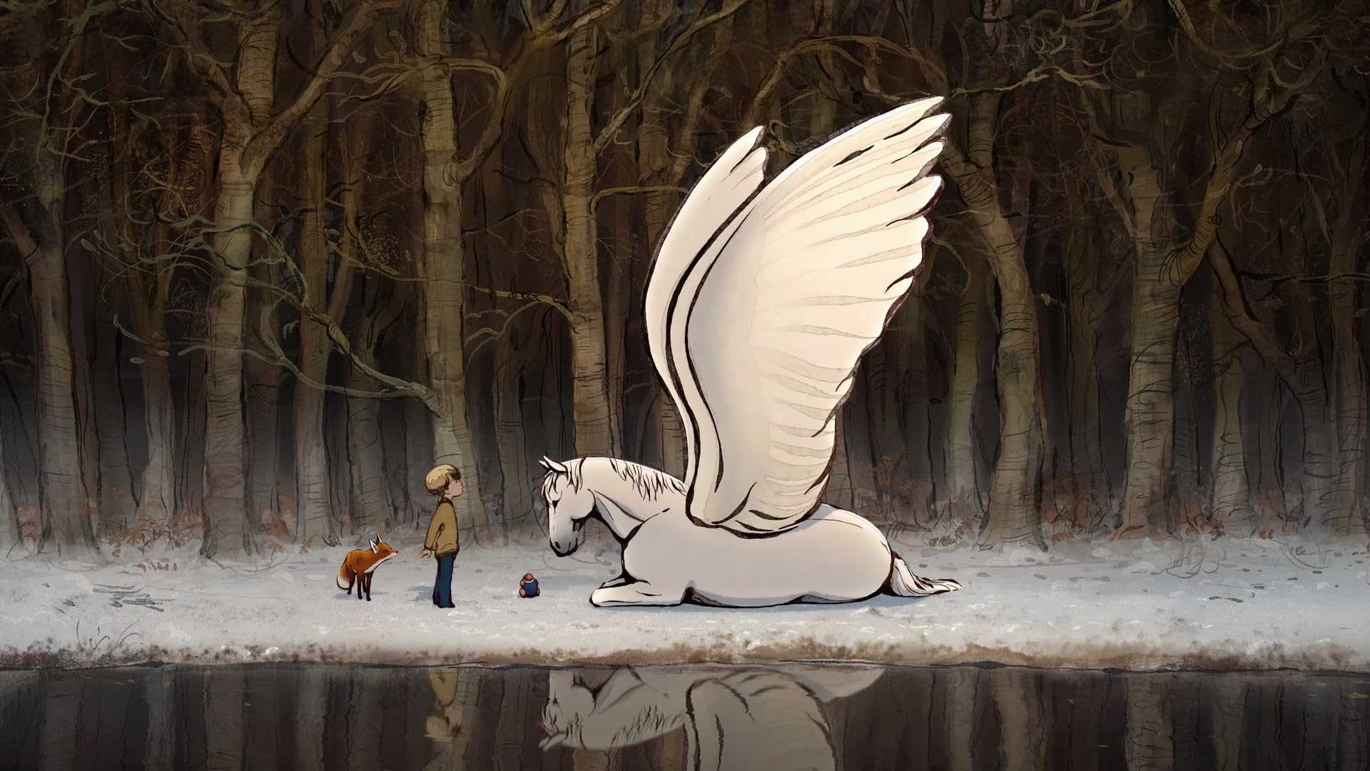 Fotograma de “The Boy, The Mole, The Fox and The Horse”, de Peter Baynton y Charlie Mackesy.