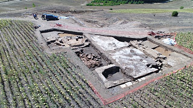 Vista aérea de las excavaciones en Confloenta dentro del término municipal de Sepúlveda. / ICAL