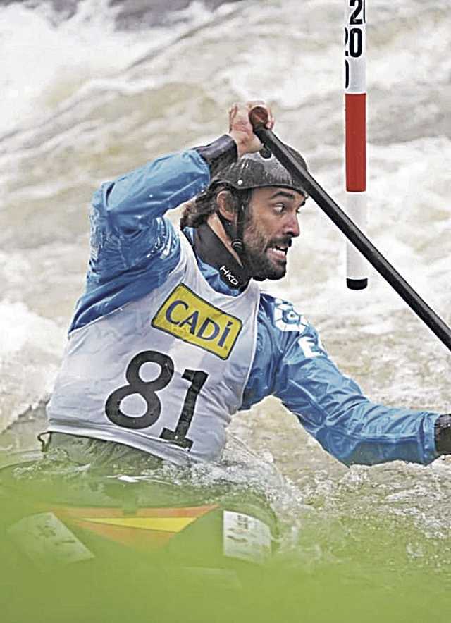 David Burgos, en un momento de la competición./ RÍIO ERESMA