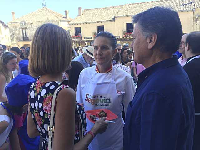 Samantha Vallejo-Nágera durante un acto en Pedraza.