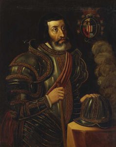 Hernán Cortés; cuadro de José Salomé Pina