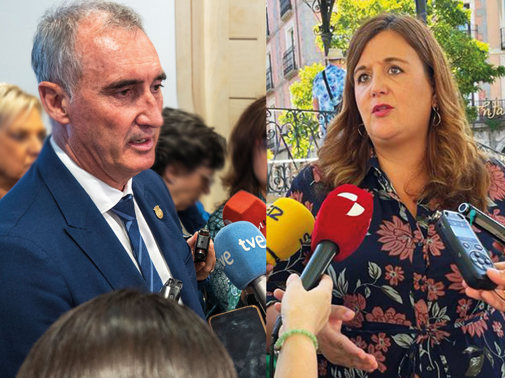 El alcalde de Segovia, José Mazarías, y la portavoz del Grupo Socialista, Clara Martín. / EL ADELANTADO