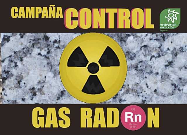 Cartel de la campaña de control del gas radón.