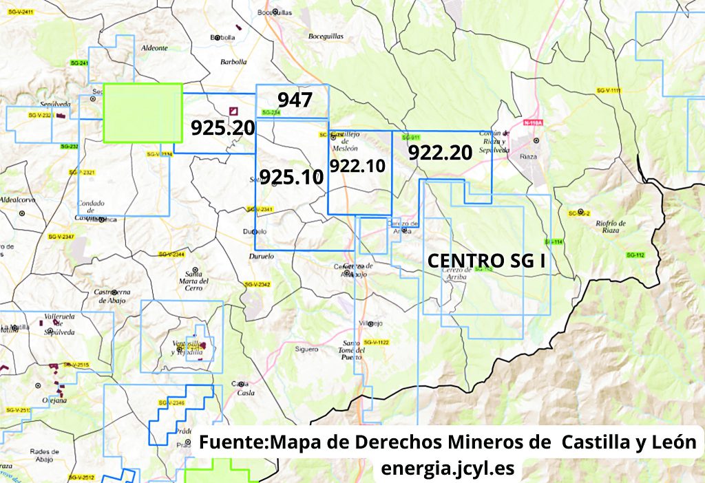 La Plataforma: “El nordeste segoviano no quiere una mina a cielo abierto” 2 MAPA