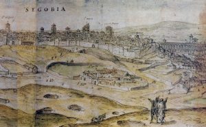 Vista de Segovia en 1562. Dibujo de Anton van der Wyngaerde
