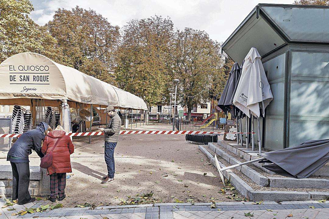 Temporal de viento en Segovia
