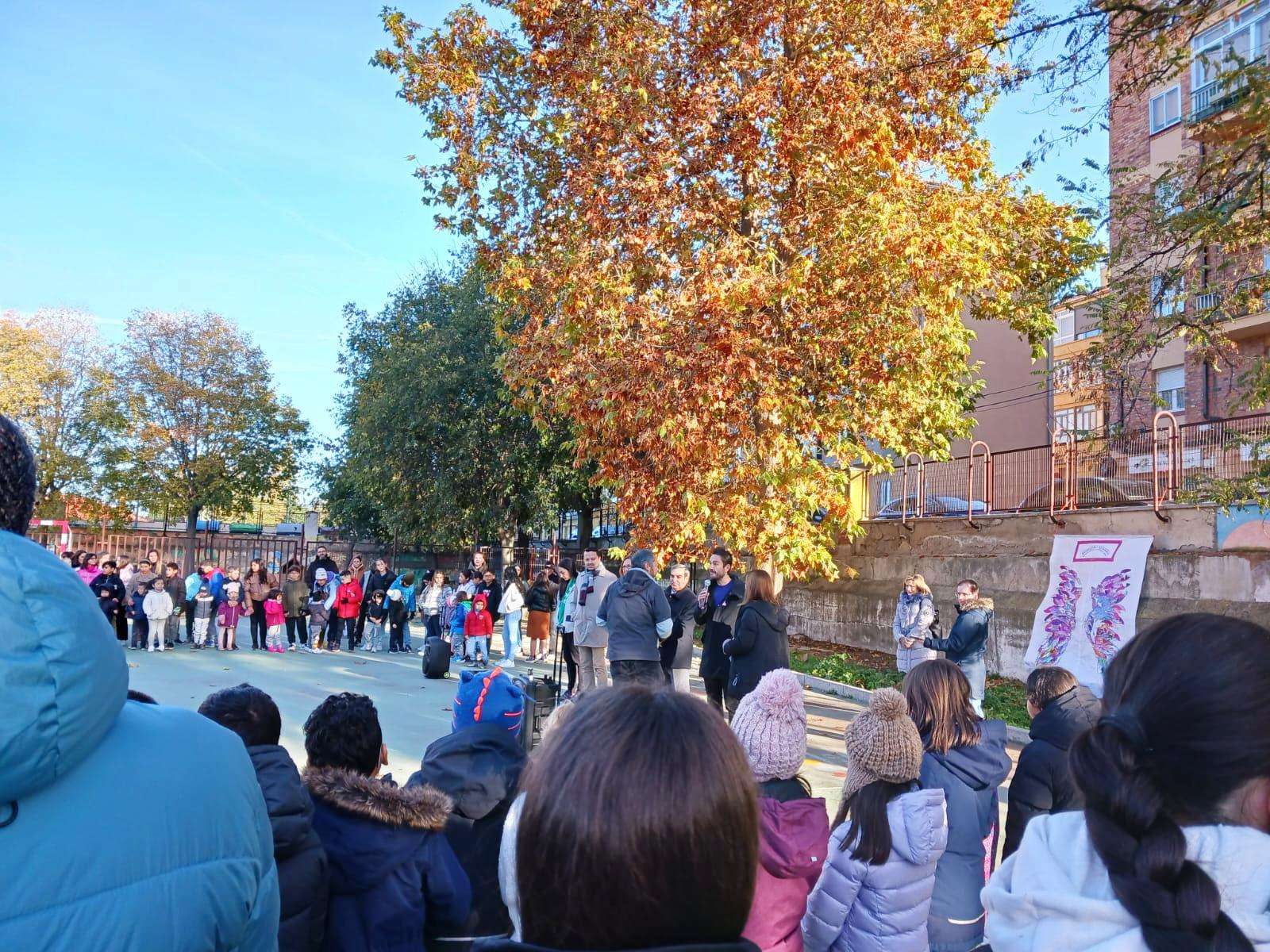 Inicio de la marcha en el CEIP San José