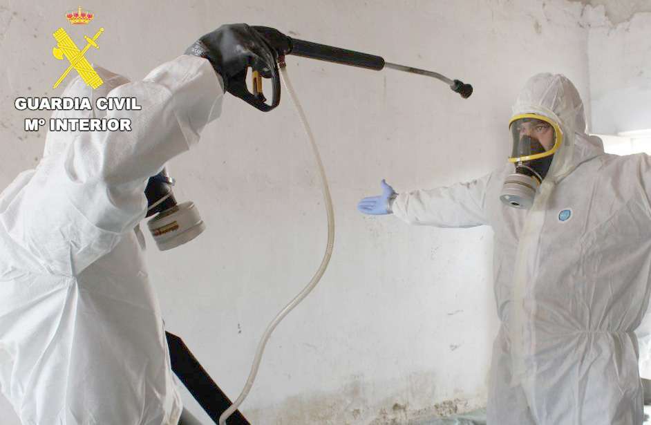 La Guardia Civil efectúa un simulacro de respuesta NRBQ ante un ataque biológico