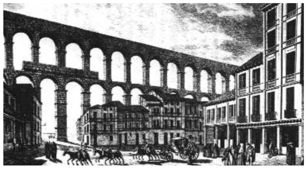 El Acueducto de Segovia, grabado de época (Apud. Robertson, 1988: 82). El Acueducto de Segovia, grabado de época (Apud. Robertson, 1988: 82).