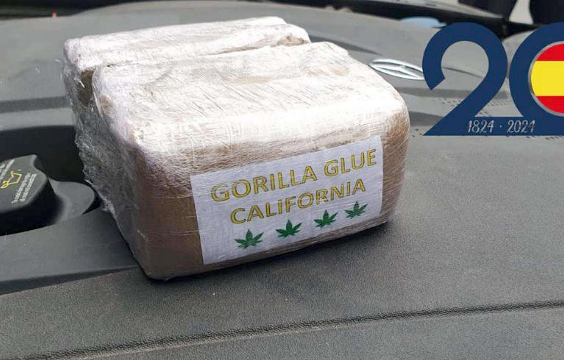 Placas de hachís incautadas por la Policía Nacional.