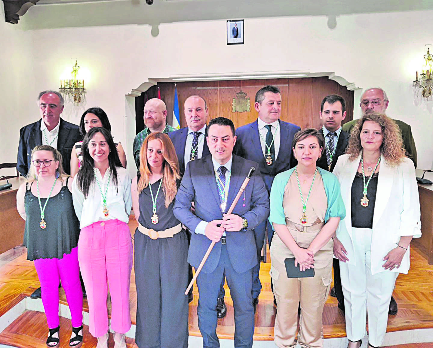 Corporación municipal del Ayuntamiento de El Espinar el día de la toma de posesión de cargos.