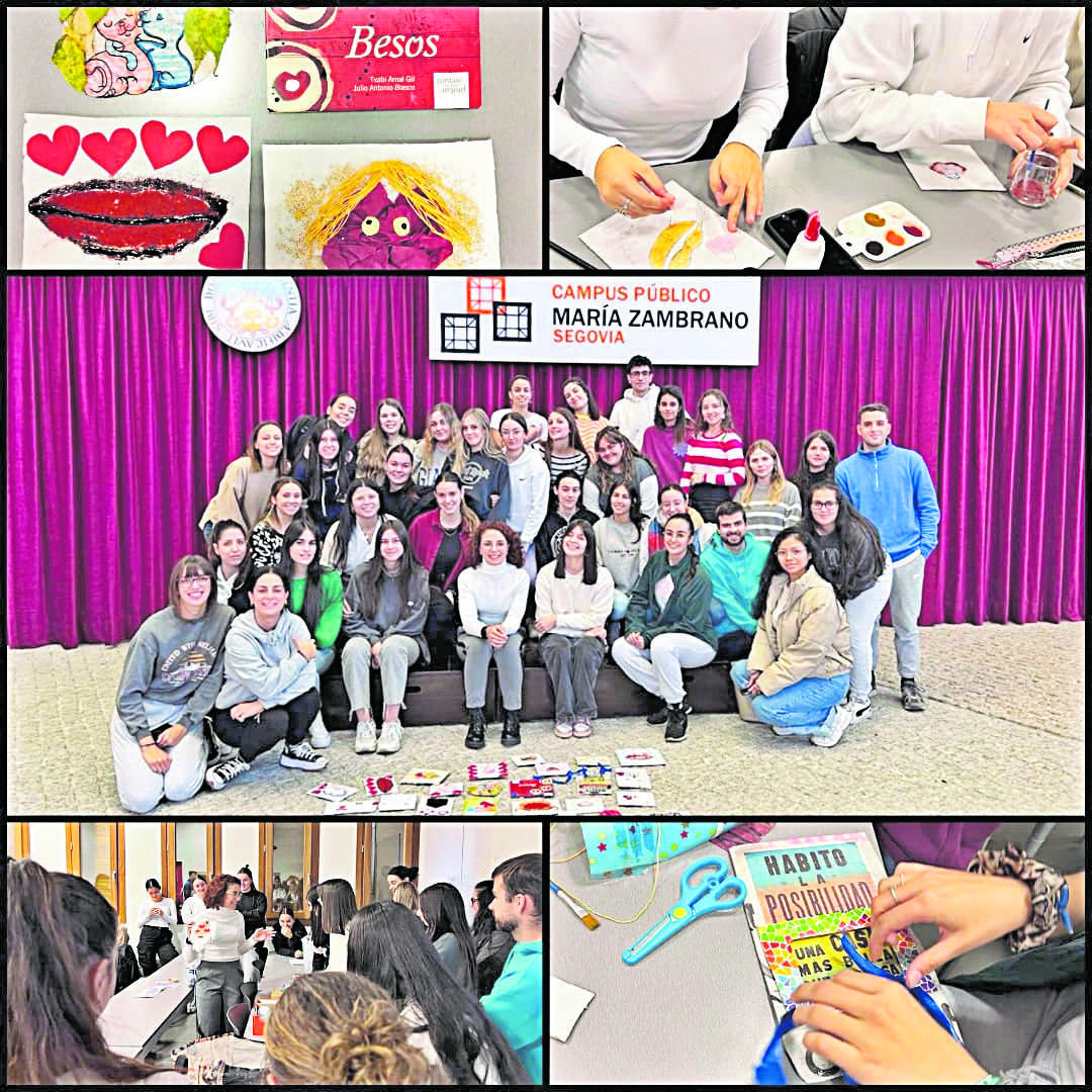 Diversos momentos del taller de poesía infantil. / Eva Álvarez Ramos y Sandra San Miguel Prieto