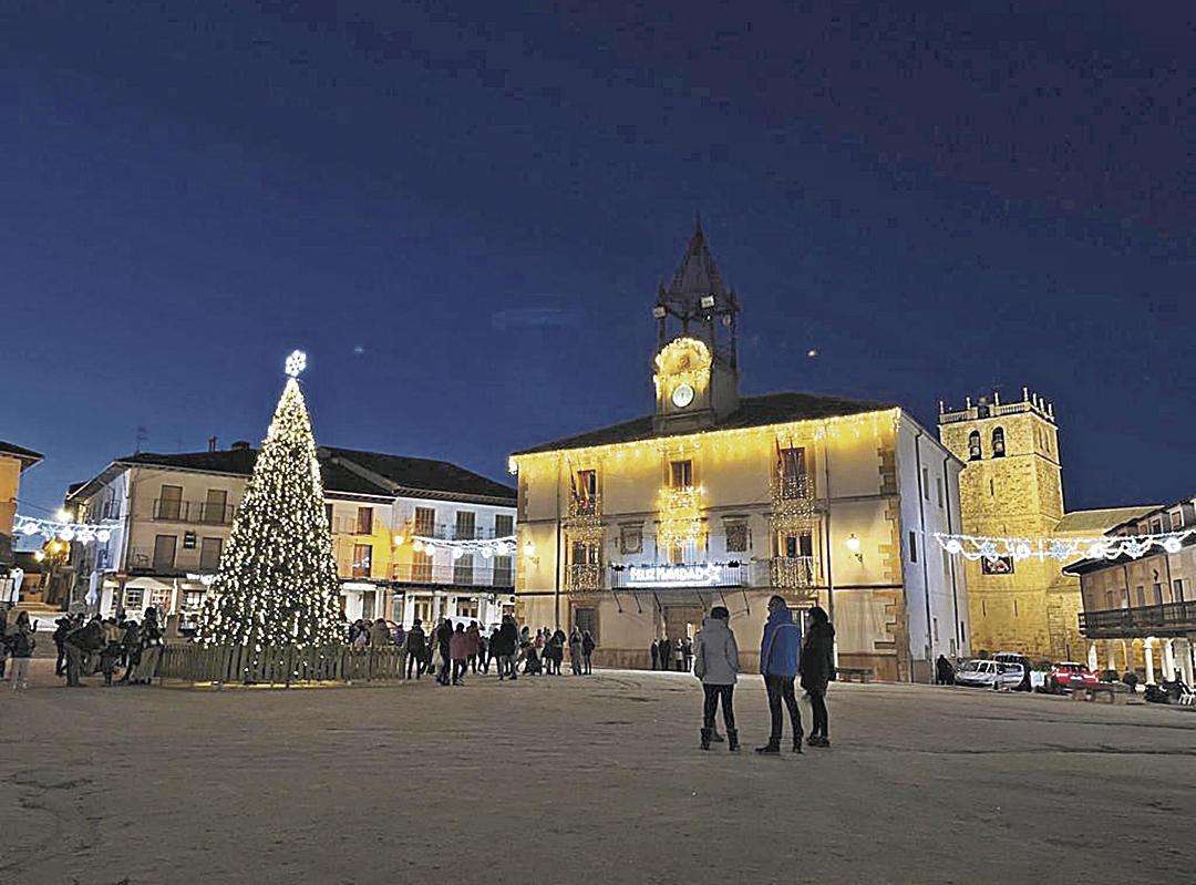 Villa riazana iluminada.