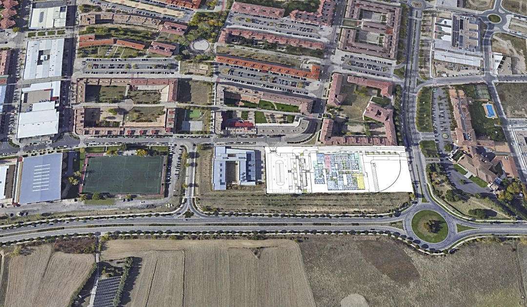 Mapa con la ubicación del futuro centro de salud ‘Segovia IV’ en el barrio de Nueva Segovia.