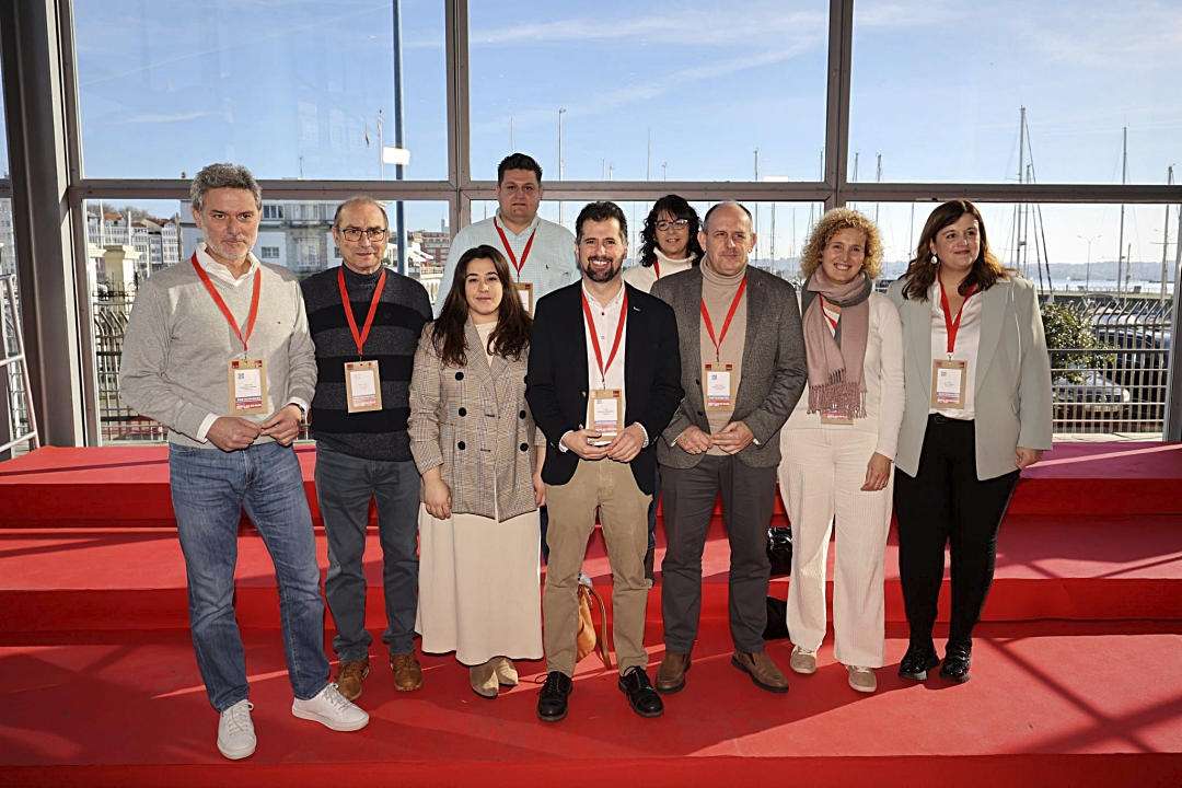 La delegación segoviana en la Convención del PSOE.
