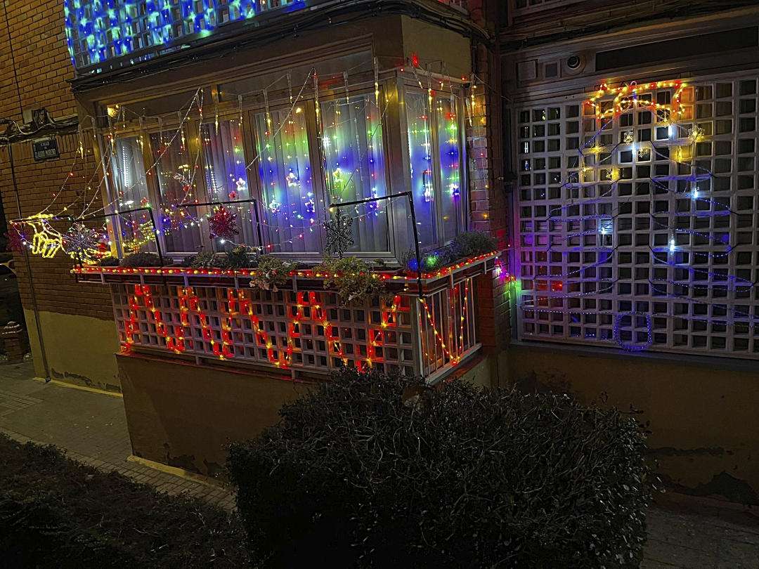 Balcón ganador del I Concurso de decoración navideña.