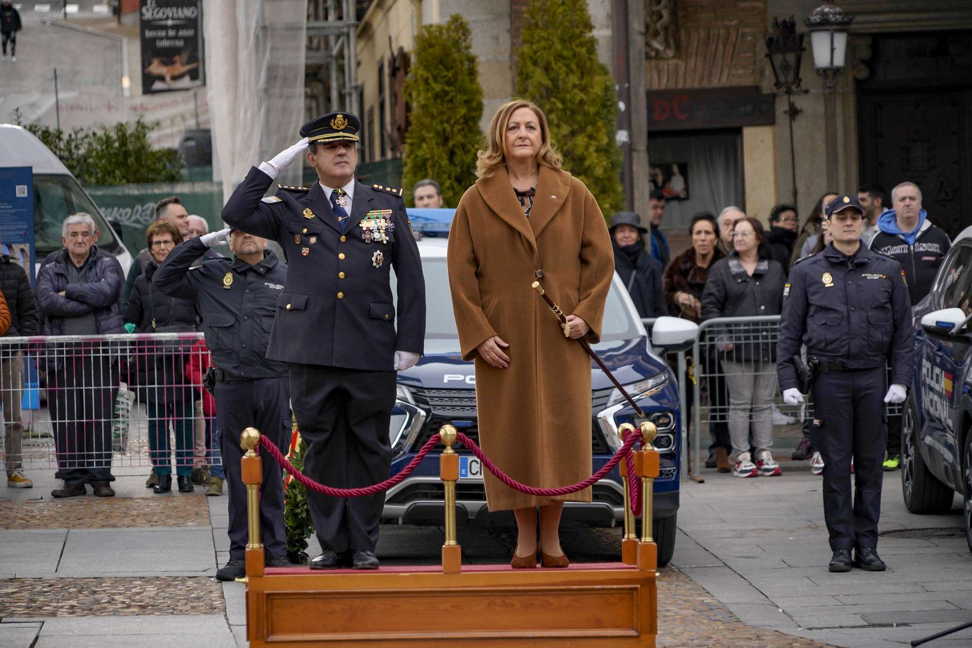 Miguel Ángel Martínez y Marian Rueda, durante el acto.