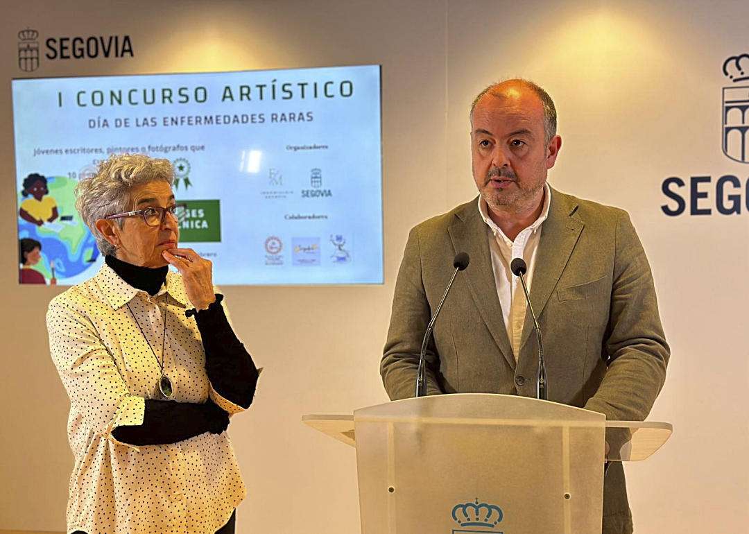 Milagros Martín y Sergio Calleja durante la presentación.
