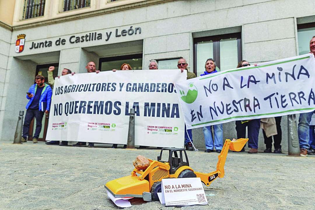 Una de las protestas llevadas a cabo por la plataforma contra la mina de cuarzo.