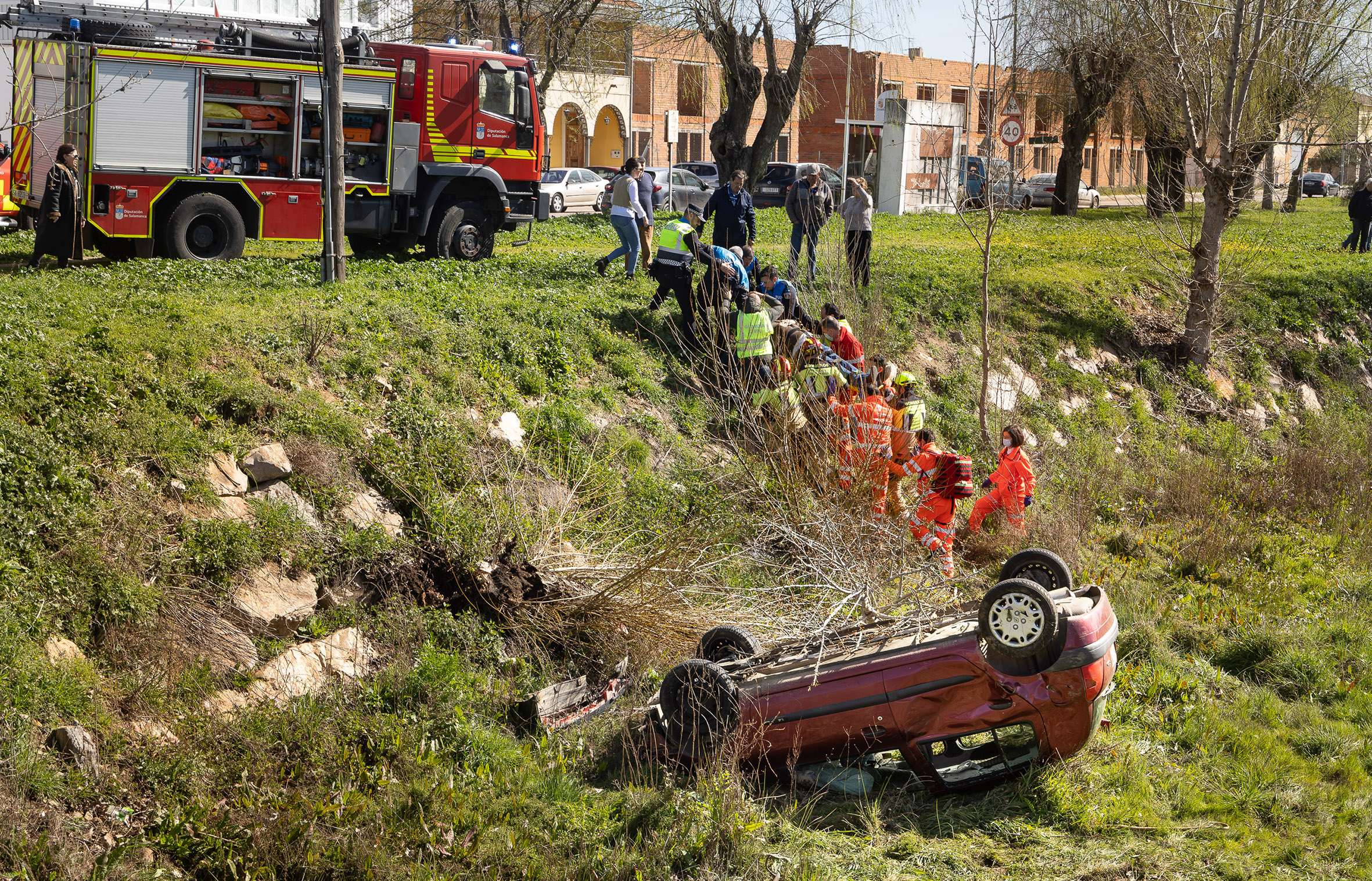 Un herido en un accidente de tráfico en el casco urbano de Ciudad Rodrigo (Salamanca)