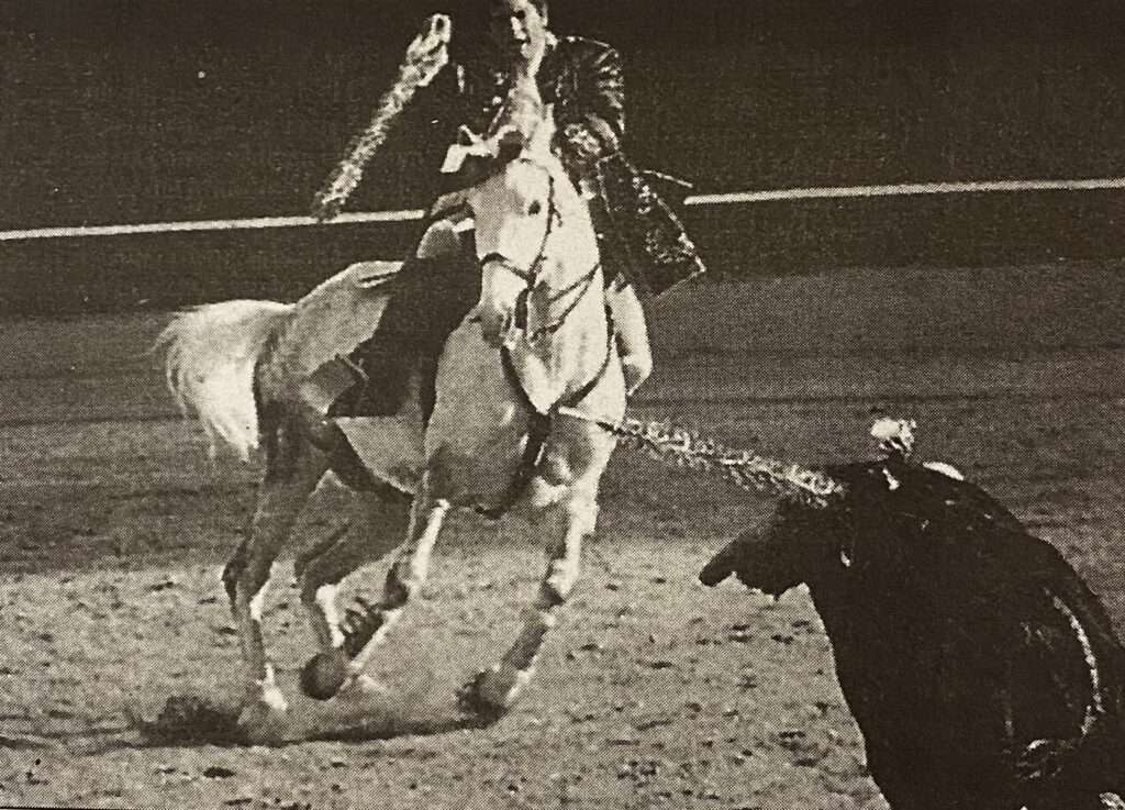 El rejoneador portugués João Moura, en Marugán (1998). / EL ADELANTADO