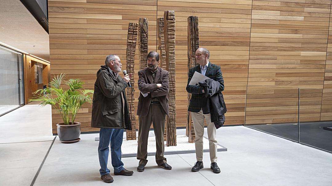 Antonio Abella junto a Julio Grijalba y Agustín García