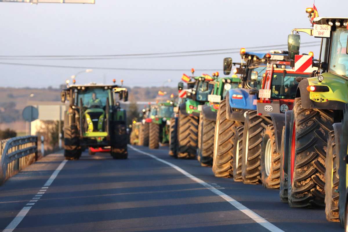 Manifestación de agricultores en la provincia de Segovia.