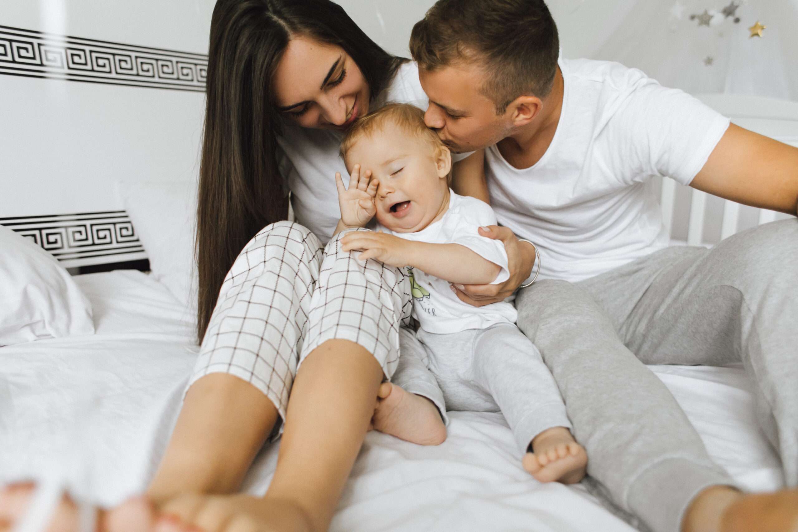 Parents rejoice in their little child