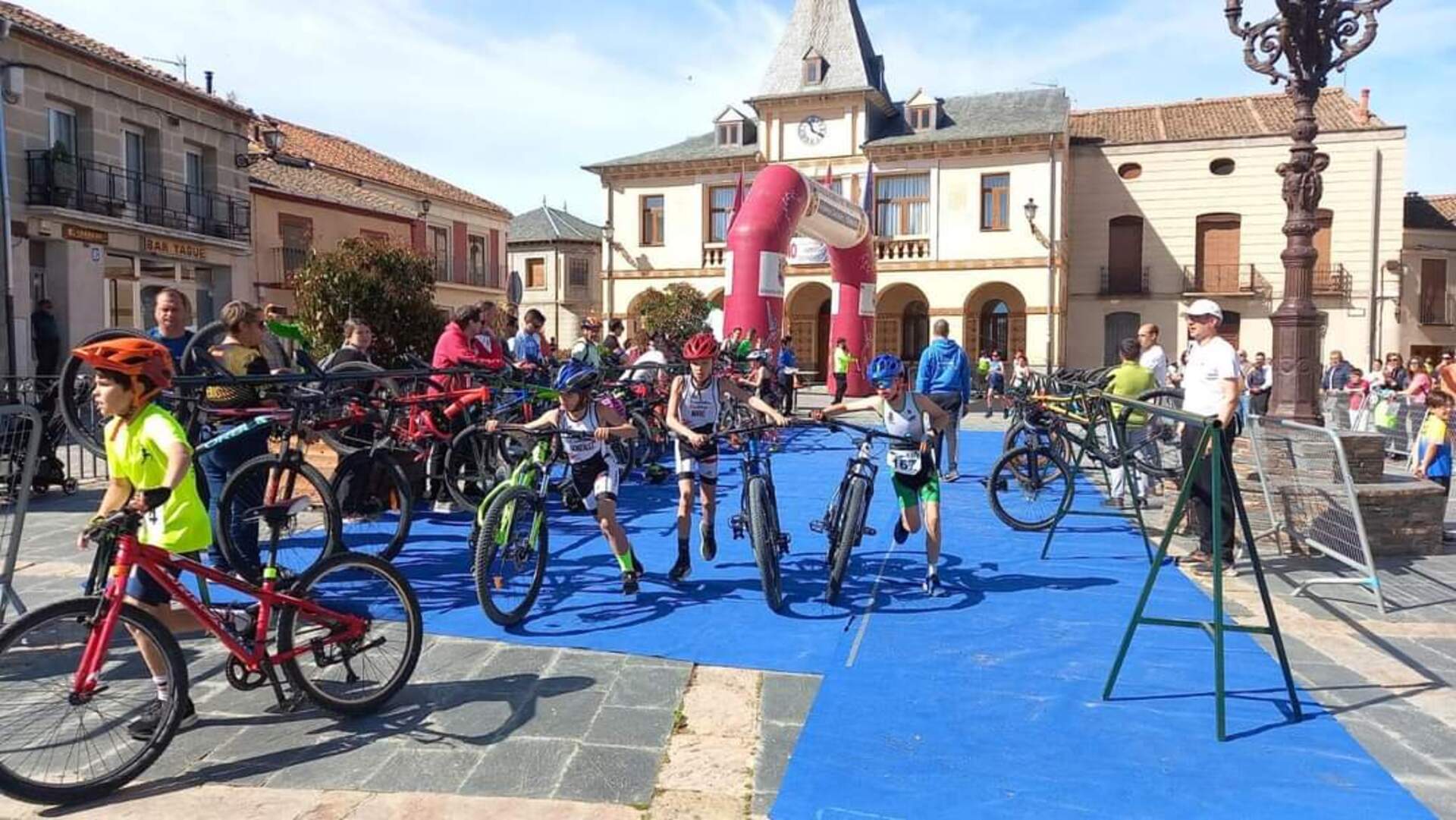 Desarrollo de una de las pruebas del duatlón.