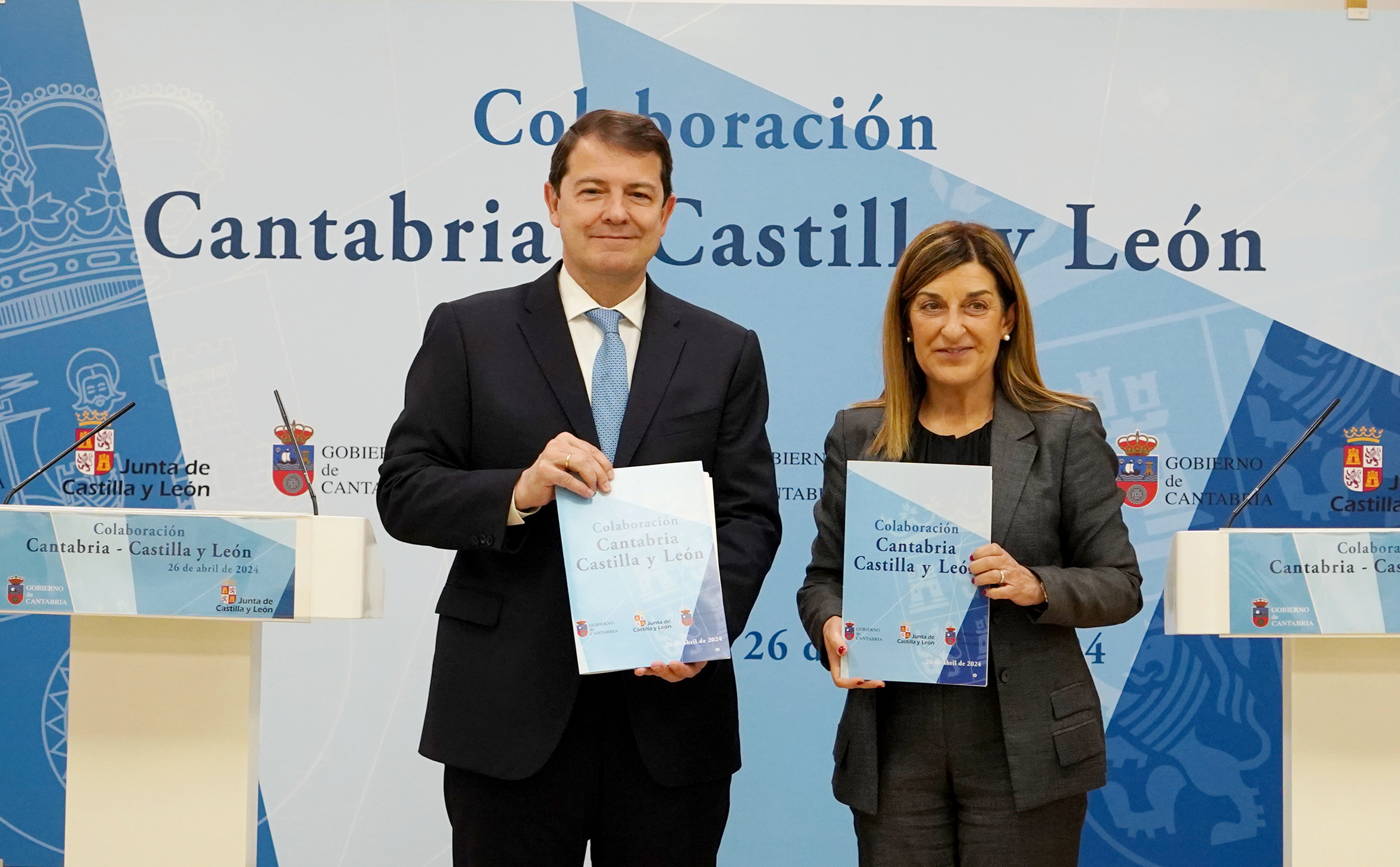 Los presidentes de Castilla y León y Cantabria suscriben un Protocolo General de Actuación entre ambas comunidades