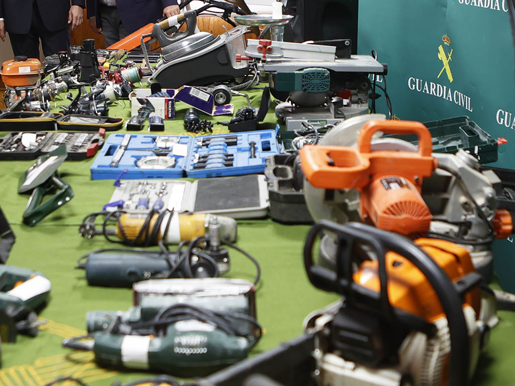 Operación de la Guardia Civil para desarticular un grupo criminal que robaba en viviendas, naves industriales y establecimientos