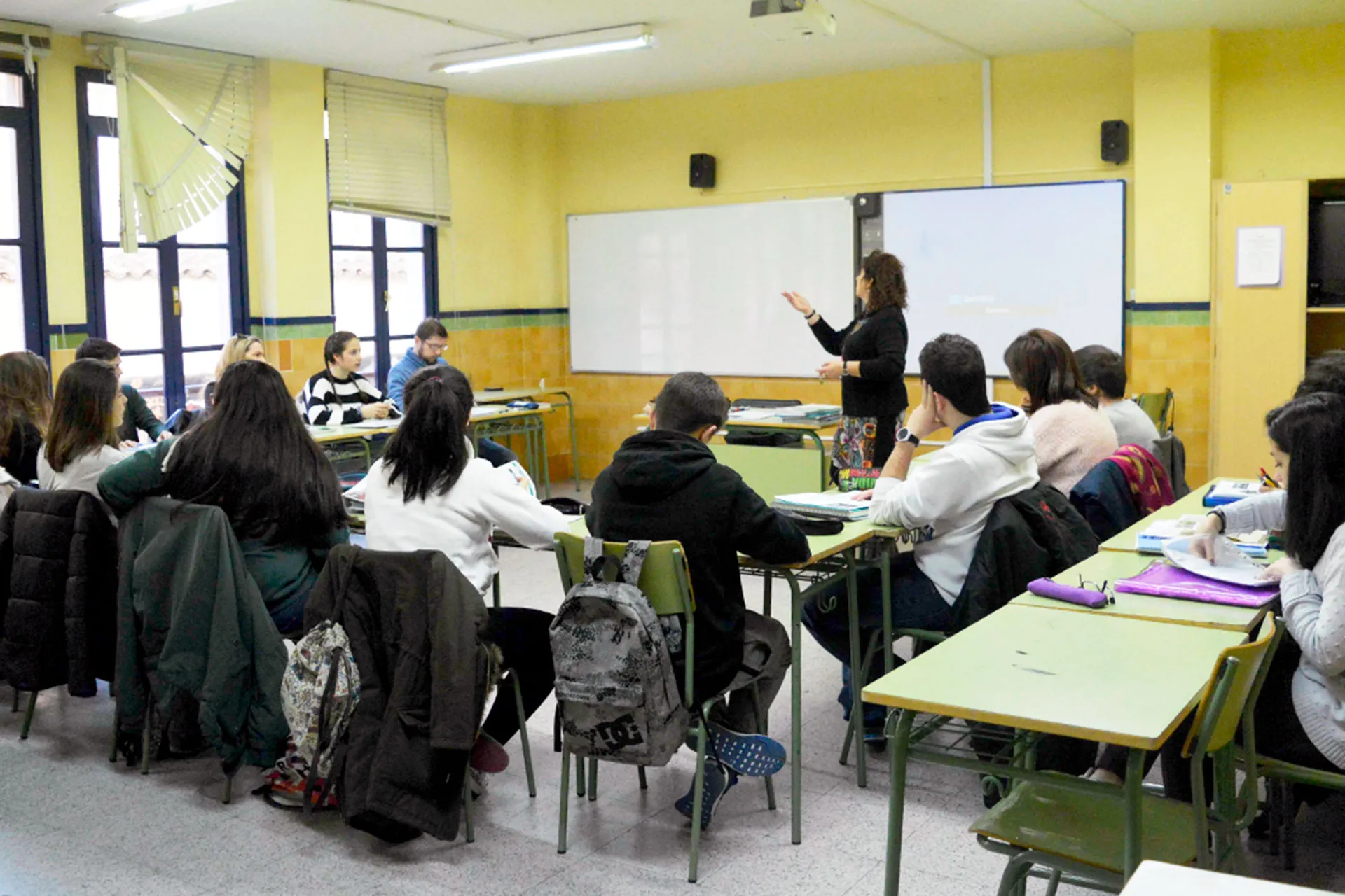 Clase en la Escuela Oficial de Idiomas de Segovia