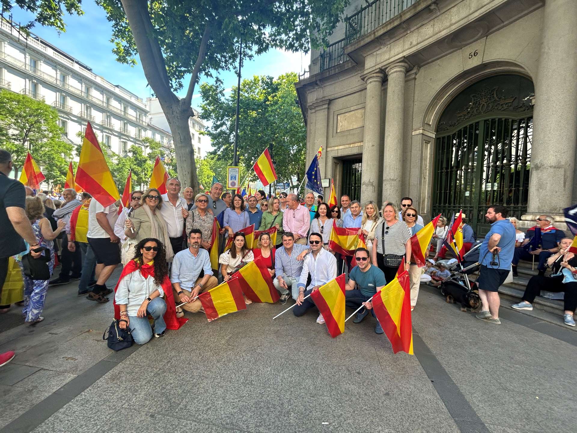 Delegación del PP segoviano en la concentración de Madrid.