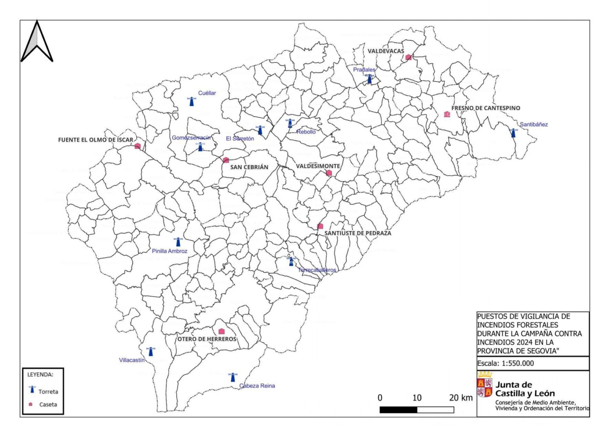 Puestos de vigilancia de incendios forestales durante la campaña contra incendios 2024.