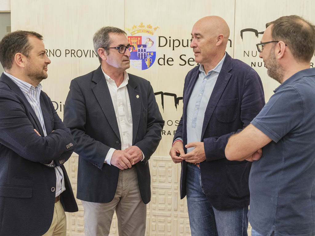 Jaime Pérez y Óscar Moral junto a José Sanz y Daniel García