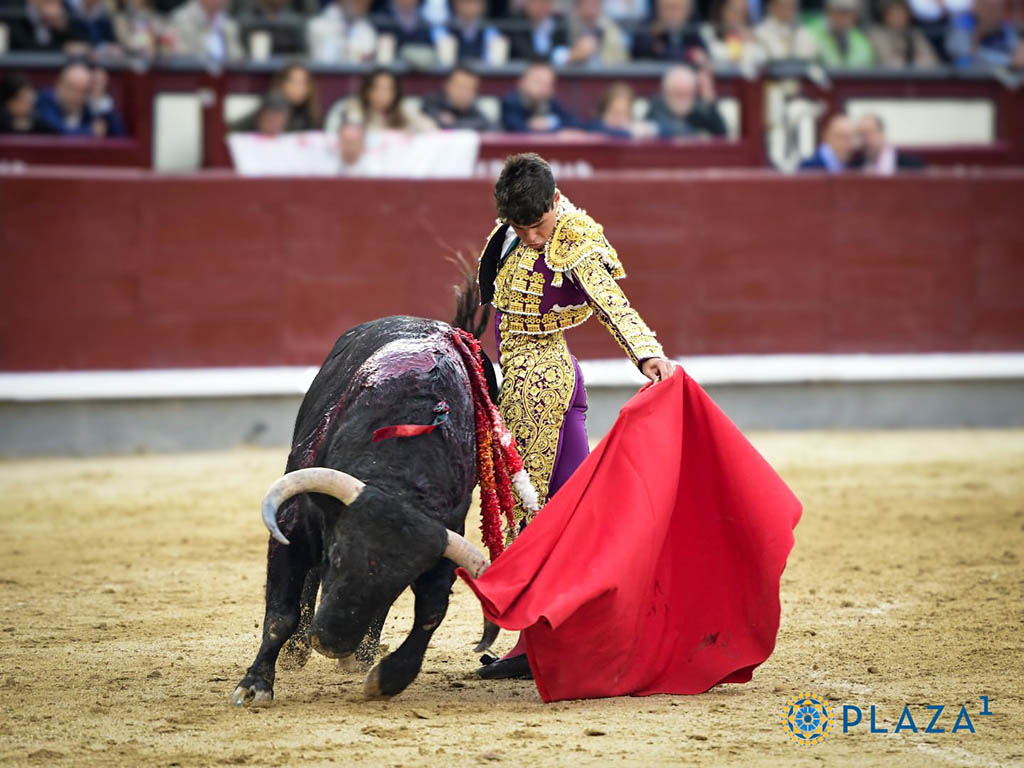 Natural de Jarocho en Las Ventas a un novillo de Villanueva. / PLAZA 1