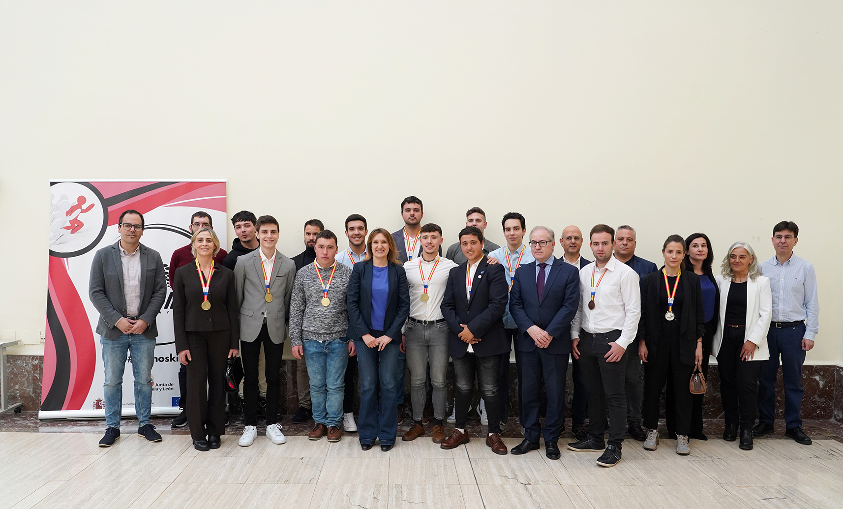 Recepción de los medallistas de Castilla y León en Spainskills 2024