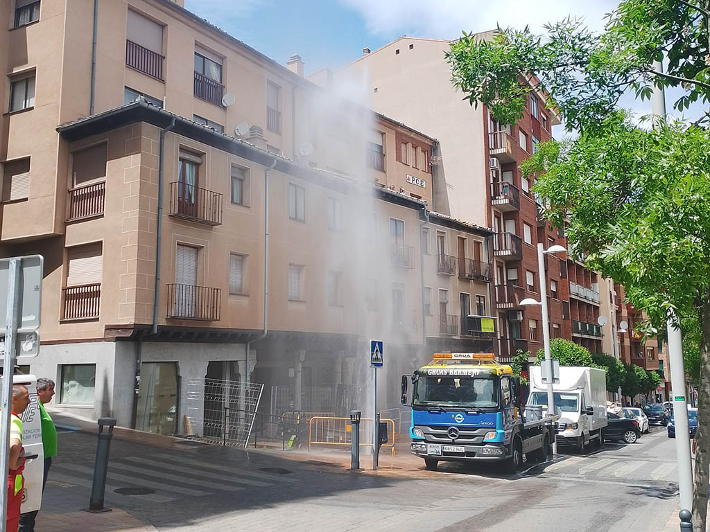 Rotura de tubería en Santa Eulalia
